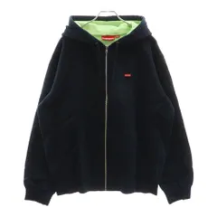 SUPREME (シュプリーム) 18SS Small Box Logo Contrast Zip Up Hooded Sweatshirt スモール ボックス ロゴ コントラスト ジップアップ スウェット パーカー ネイビー