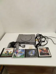 SONY PlayStation1 SCPH-7000 コントローラー、ケーブル、メモリーカードセット 通電起動確認済 ソフト4本付 ps1 プレイステーション1 ソニー シンプル1500 スノボ みんゴル2 グランツーリスモ