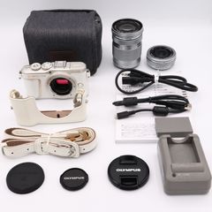 OLYMPUS ミラーレス一眼カメラ PEN E-PL10 EZダブルズームキット ホワイト　#250617_BJAA13750