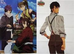 [중고] 포스터(애니메이션) A1 양면 포스터(8개 접기) [극장판 TIGER & BUNNY -The Rising-/극장판 박사귀 제1장 교토 난무] PASH! 2013년 10월호 부록