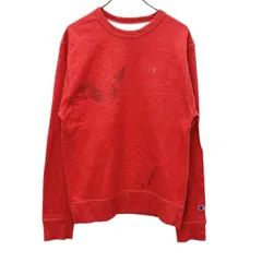 Champion ロゴスウェット トレーナー L レッド チャンピオン クルーネック 裏起毛 古着卸 アメリカ仕入 a709-5677
