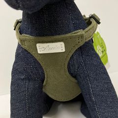 AZERIA(アゼリア)・ブリックハーネス(グリーン・XSサイズ) 首輪 胴輪 カラー ハーネス リード お散歩 お出かけ おしゃれ かわいい