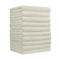 【数量限定】無地 耐久性 柔らか肌触り ふわふわ 肌に優しい (ホワイト) 10枚セット マイクロファイバー 高速吸水 通気 ホテル仕様 フェイスタオル Etech