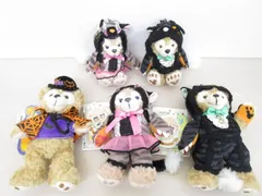 【送料無料】東京ディズニーリゾート　ディズニーハロウィーン 2011・2014　ダッフィー＆ シェリーメイ 　シェラトーニ　ぬいぐるみストラップ 5点セット ②　［764-351-1350_0614］