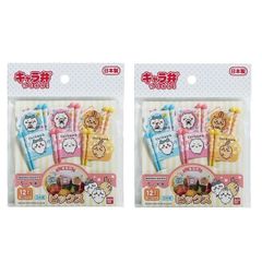 치이카와 픽스 12개입 도시락 픽 꿀벌 토끼 일본제 캐릭터 밸브 귀여운 [×2개 세트] 도시락 픽 #