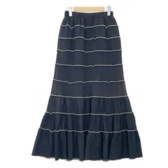 COCO DEAL 23AW シャーリングジャガードティアードマーメイドスカート 73627314 レディース サイズ2 ブラック ココディール DL15243■