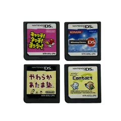 Nintendo 任天堂 ニンテンドーDS ソフト まとめ売り 4点セット キャッチタッチヨッシー / ウイイレ / やわらかあたま塾 / コンタクト ゲームソフト 【ジャンク品】 52509K15
