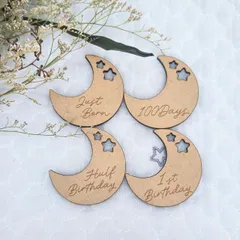 【木製マンスリーカード】月齢　ニューボーンフォト　レターバナー　記念日　出産祝い