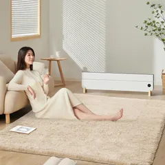 大人気　リビング寝室用 マット ラグ ラグ 暖かい 滑り止め付き シャギーラグ 185×185cm ラグマット 防ダニ 防音 抗菌防臭加工 厚手 低反発 ライトキャメル 洗える オールシーズン 2畳 カーペット SOMANT