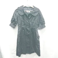 ◇ ⊇ ◎●未使用● R・F 半袖 膝丈 ワンピース サイズ38 ブラック レディース E  【1410290016152】