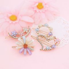 キラキラビジューフラワーヘアピン／１個売り／サン宝石