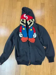 BAPE マリオ プリント パーカー 黒 BAPE マリオ プリント パーカー 黒 2025年最新】APE マリオ