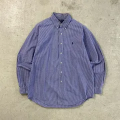 90年代 Ralph Lauren ラルフローレン ギンガムシャツ BLAKE メンズXL相当 