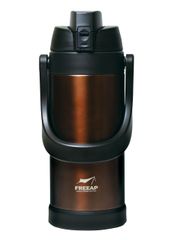 【迅速発送】FREEAP 保冷 水筒 大容量 2リットル スポーツジャグ ワイド口径 洗いやすい アウトドア K-10818 (メタリックブラウン)