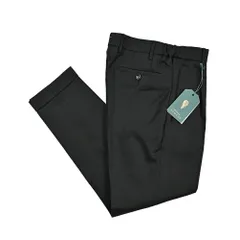 BERWICH ベルウィッチ / RETRO ELAX リネン100% ワンタックスラックス 春夏 ブラック 424693