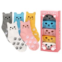 [AGRIMONY] かわいい猫犬柄ソックス(5足セット) 面白い靴下レディース＆ティーンガール向け 柔らかいコットン素材 おしゃれで快適 誕生日、クリスマス贈り物ギフトおもしろ に最適 女性、母、彼女へのユニークなプレゼント 人気