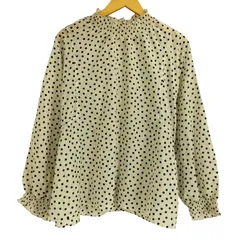 グリーンレーベルリラクシング GREEN LABEL RELAXING  ドットギャザーブラウス レディース FREE 