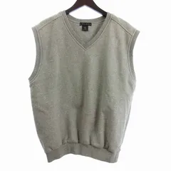 ナイキゴルフ NIKE GOLF ニットベスト プルオーバー 裏起毛 コットン グレー M ■GY12