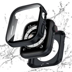 【人気商品】対応 45mm 7 ケース 8 2 9 in Series 1 SE 前後の保護 Watch 二重構造 耐衝撃 Apple iWatch カバー 一体型 防水 ケース アップルウォッチ 45mm 【フルカバー保護】Kawoco ミッドナイト
