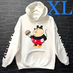 パロディ パーカー 男女兼用CHUBBY ミッキー パーカー 面白いパーカー(白