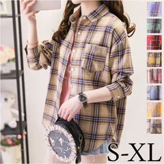 ☆ XLサイズ ☆ レディース シャツ チェックシャツ 長袖 チェックシャツ 長袖 レディース トップス 長袖シャツ アウター チェック柄 シャツ 上着 カジュアル 薄手 オフィス おしゃれ オシャレ 可愛い かわいい ビジネス シンプル きれいめ 上品 防寒
