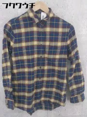 ◇ URBAN RESEARCH チェック 長袖 フランネル シャツ サイズFREE ネイビー マルチ レディース 【中古】 【1002802287008】