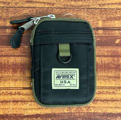 ◾️正規品◾️AVIREX フライトナイロン キーケース 新品 ブラック／セージ【783-5976004】