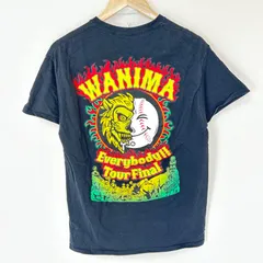 (^w^)b WANIMA ワニマ 半袖Tシャツ GILDAN ギルダン コットン 綿100% バックプリント Tour Final バンドTシャツ ライブ グッズ パンク ロック 古着MIX ブラック 黒 メンズ サイズM