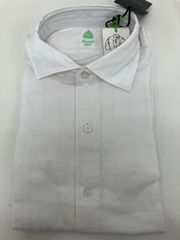 [41サイズ]FINAMORE 1925 Tokyo Slim Fit Textured Cotton-blend Shirt in White　メンズ　シャツ　白　ホワイト