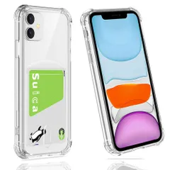 新品 Cavor iPhone 11 スマホケース iPhone11 背面 財布型 ケース iPhone 11 ケース カード収納 アイフォン11 TPUケース カバー 薄型 透明TPU 指紋防止 落下防止 傷防止 軽量 Qi急速充電対応 iPhone 11