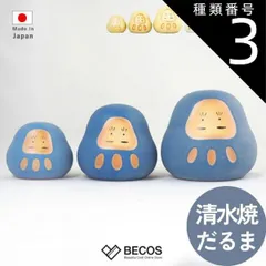 種類3：白/L 京焼・清水焼 だるま 置物 ギフト おしゃれ 高級 | 陶器 S M L 白 黄色 青 | 和インテリア 日本製 国産 職人 陶謙窯 | 海外 手土産 モダン お守り 開運 必勝 合格 祈願 金運 招福 大願成就 | 開店祝い 開業祝い 結婚祝
