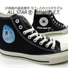コンバース ハイカット スニーカー レディース オールスター 黒 ET コラボ CONVERSE ALL STAR R MN HI / E.T. ブラック SF映画 2024年新作 新品 美品 送料無料