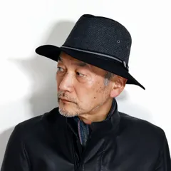 STETSON (ステットソン)中折れ帽 ヘリンボーン柄 ドーフマンパシフィック ツバ広ダウン サファリハット スエード調 中折れハット 帽子 メンズ ウール 黒 ブラック 【TB】