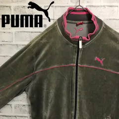 希少XL⭐️PUMA ベロアトラックジャケット/ジャージ プーマ刺繍ロゴ vintage ベロア