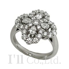 HARRY　WINSTON　ハリーウィンストン　ミニループ　フルモチーフ　リング　FRDPRP1ML4C　Pt950　ダイヤモンド約1.08ct　＃50　ブランドジュエリー　指輪　プラチナ　PT950　10号　ペアシェイプ【中古】【74732】