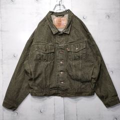 USA製 LEVI'S リーバイス 70598 デニムジャケット 先染 モスグリーン サイズXL