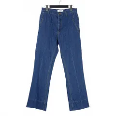 トーガ プルラ TOGA PULLA デニムパンツ ジーンズ ブーツカット ハイウエスト Lサイズ ブルー 青