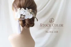 胡蝶蘭と水引飾りのヘッドドレス ヘアアクセサリー 髪飾り＊ウェディング 結婚式 成人式 白無垢 和装 卒業式 袴