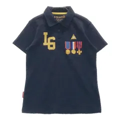 サイズ：L LECOQ GOLF ルコックゴルフ  半袖ポロシャツ メダリオンワッペン  ネイビー系 [240101222484]# ゴルフウェア レディース ストスト