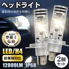 LED ヘッドライト 車用ヘッドライト フォグランプ バルブ H4 Hi/Lo 車検対応 ポンつけ コンパクト 60W 12000lm 車 バイク用 2個入 高輝度 低消費 長寿命 コンパクト 一体式 ee410