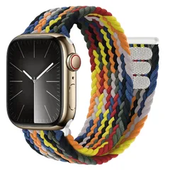 【新着商品】9 8 10 7 5 se 6 49mm 4 Ultra 3、ナイロン スポーツ Ultra2 ベルト バンド マジックテープ 通気 バンド 軽量 watch ブレイデッドソロループ Apple 編み込み 人気 レディース/メンズ、コンパチブル 可