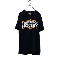 adidas 半袖 プリントTシャツ L ブラック イエロー アディダス クルーネック クライマライト ホッケー 古着卸 アメリカ仕入 a604-5303