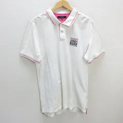 s■トミー/TOMMY バックプリント 鹿の子地ポロシャツ【XL】白/MENS/244【中古】