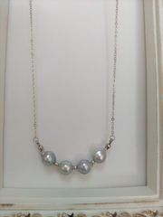 あこや本真珠（日本産）のナチュラルグレーカラー珠のネックレス