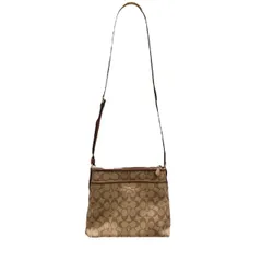 【中古品】 コーチ シグネチャー ショルダーバッグ 斜め掛け ショルダーバッグ キャンバス ブラウン F29960 レディース COACH　coach