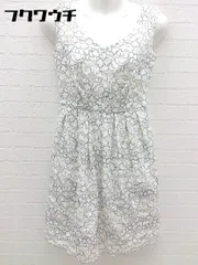 ◇ LIMITLESS LUXURY リミットレス ラグジュアリー ノースリーブ 膝丈 ワンピース サイズ36 ネイビー ホワイト レディース 【中古】 【1002800511532】