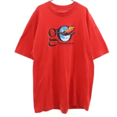 OLD オールド 90s サウスウエスト航空 プリント 半袖 Tシャツ レッド シングルステッチ 飛行機 メンズ 古着