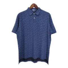 Polo by Ralph Lauren ポロ ラルフローレン ポロシャツ 花柄 ネイビー(メンズ L)中古 古着 T8147