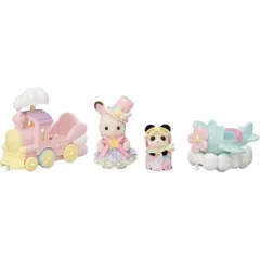 エポック社 シルバニアファミリー ゆうえんち ゆうえんちのりものセット -汽車・ひこうき- ｺ-79 3歳以上 おもちゃ ドールハウス