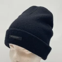 【正規品】BURBERRY ブラック ニット帽 新品】 BURBERRY BLACK LABEL バーバリーブラックレーベル